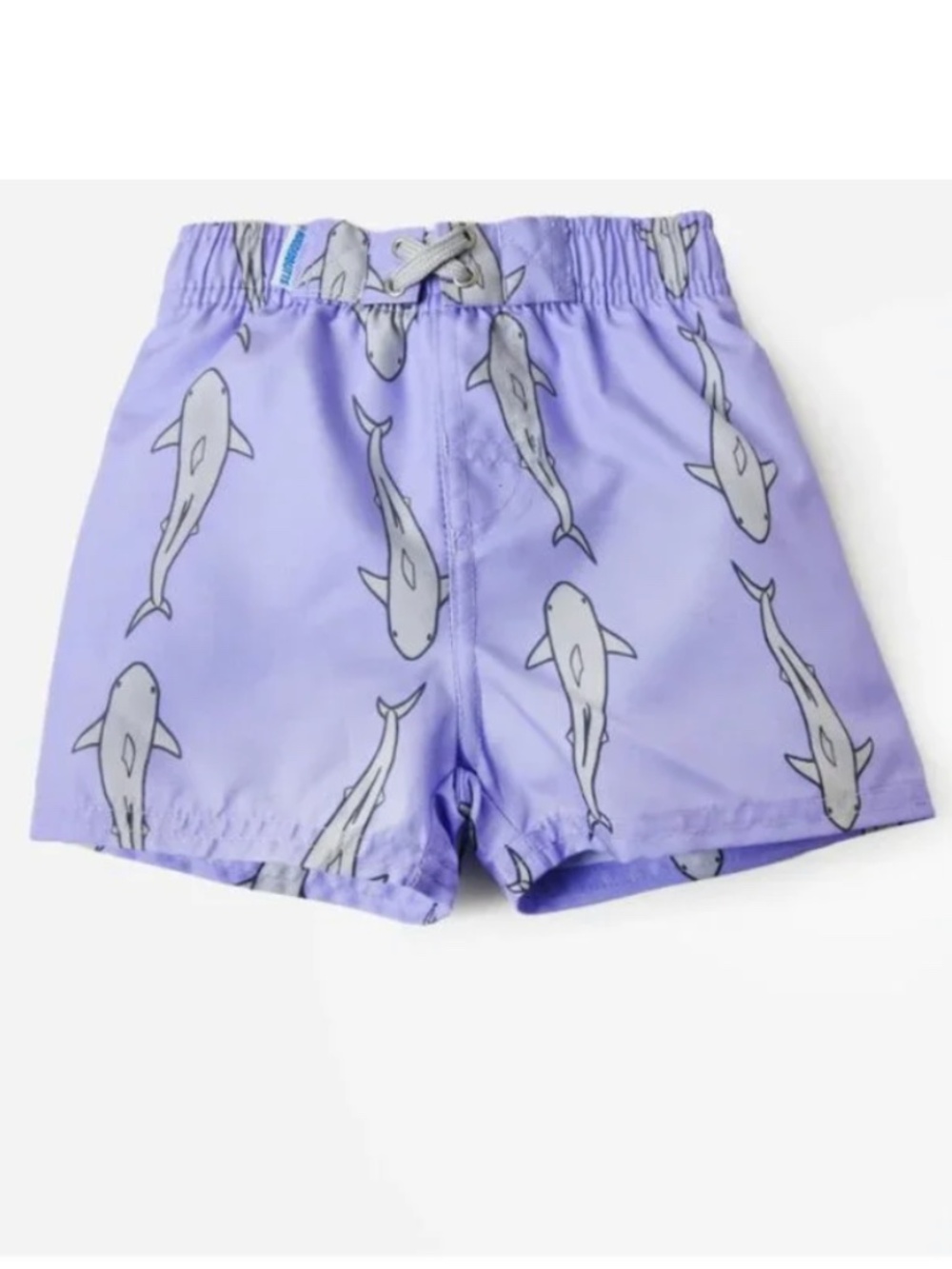 Rugged Butts  by RuffleButts Size 2t Purple Jawsome Shark Print Swim Trunks